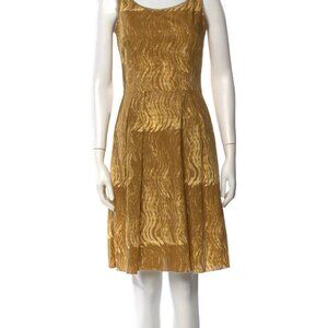 PRADA cotton yellow 44 aline batik dress